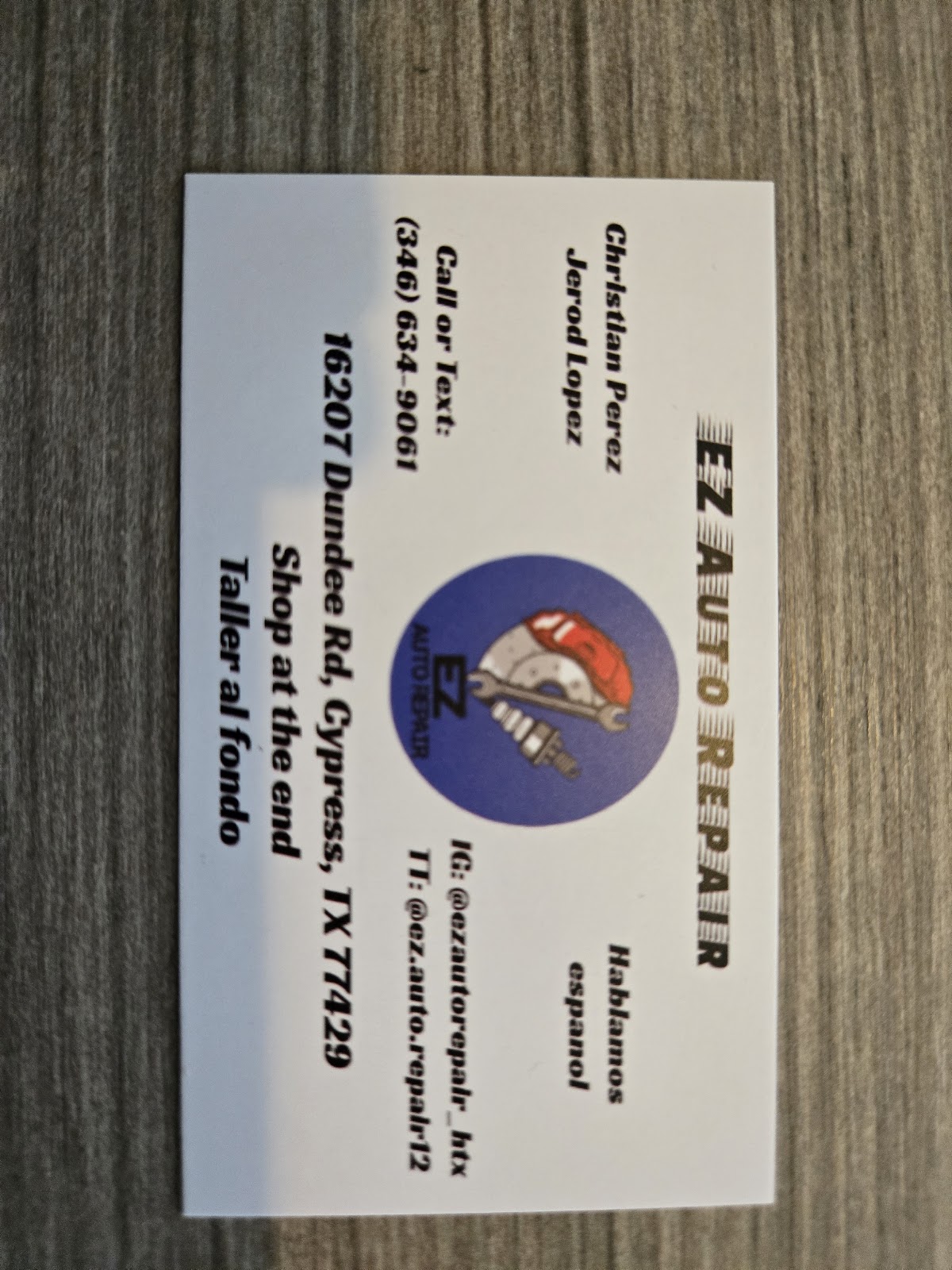 Inside EZ Auto Repair